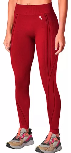 Calça legging vermelho liquor essential glam - Lett Sports