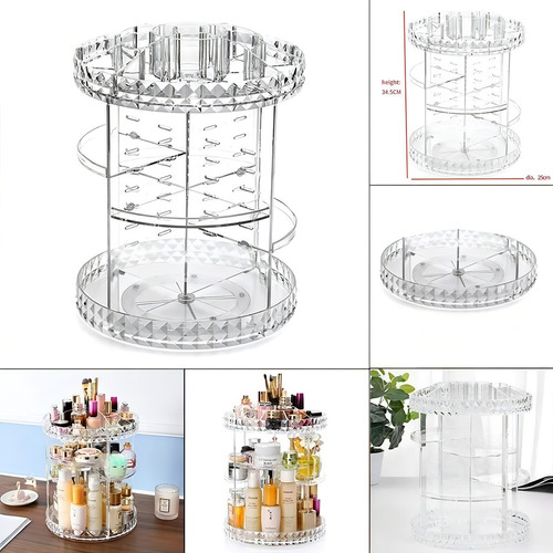 Organizador 360 Cosmeticos Acrilico Cosmetiqueros Maquillaje