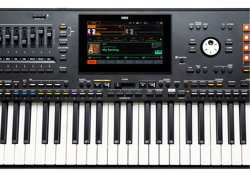 Teclado Korg PA5x 61, 61 teclas, arranjador profissional, cor preto