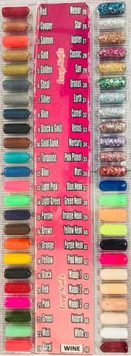 25 Acrilicos De Colores Para Uñas Postizas Loop Nails