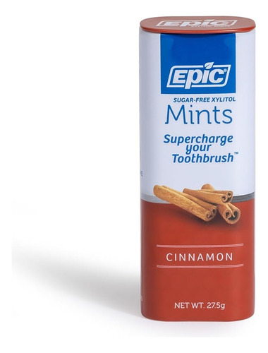 Epic Mentas 100% Xylitol Canela Sin Azúcar 5 Pack 55 Mentas