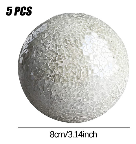 Juego De Cuencos De Centro De Mesa De Bolas De Plata 5pcs