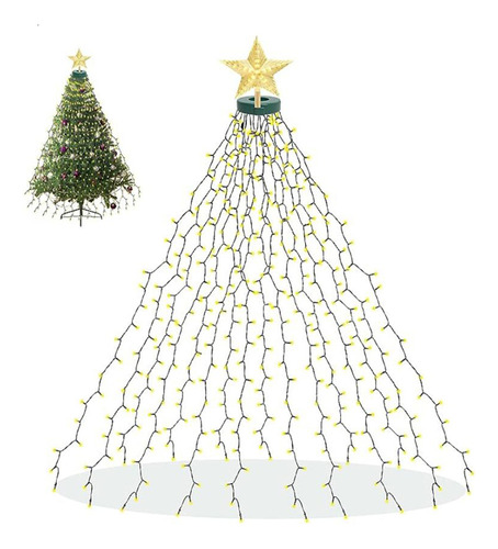 Cadena De Luces Para Árbol De Navidad Con 8 Modos Y Parte Su