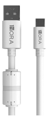 Cable V8 Microusb De 1.5 Mts 1hora Blanco/negro Carga Rapida