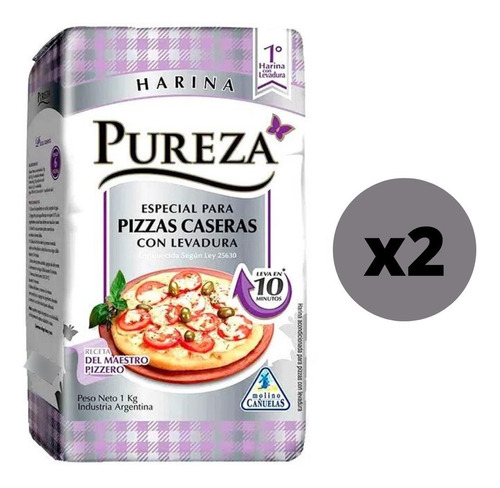 Harina Pureza Para Pizzas X2 Unidades *golosinas Del Sur*