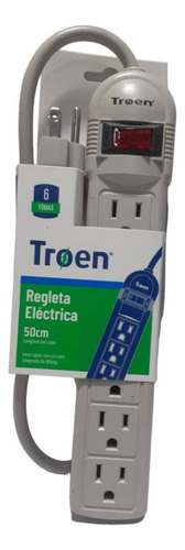 Regleta Multitoma Eléctrica De 6 Tomas Con Apagador