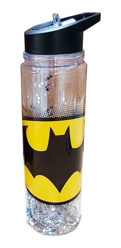 Botella Batman Con Glitter Pico Rebatible 500ml Cresko