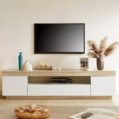 Mueble para la TV de madera blanca, Muebles para TV