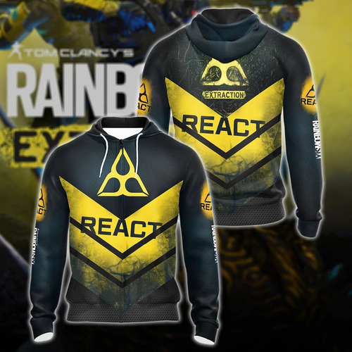 Sudadera Con Cremallera Rainbow Six:siege Para Hombre