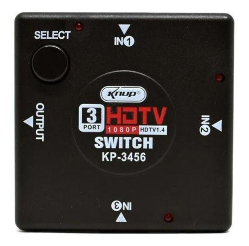 Imagem 1 de 3 de Switch Adaptador Hdmi Kp-3456 Knup 3x1 1080p