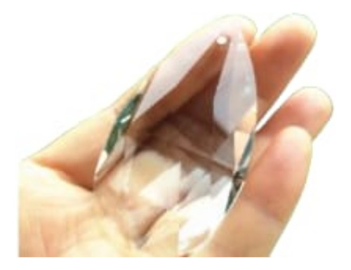 1 Cristal Gota Amêndoa 6,3 Cm K9 Para Lustres