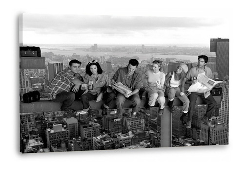 Cuadro Canvas Friends Lunch On A Top Skyscraper Color O B&n 