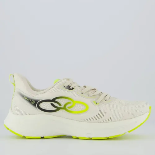 Tênis Olympikus Swift 5 Feminino Off White E Amarelo