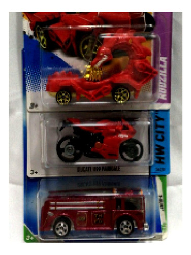  Hot Wheels Lote De 3 Rodzilla, Ducati Y Fire-eater