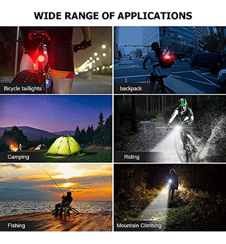 Ebuyfire Usb Luces Delanteras Y Traseras Para Bicicleta, 6 *
