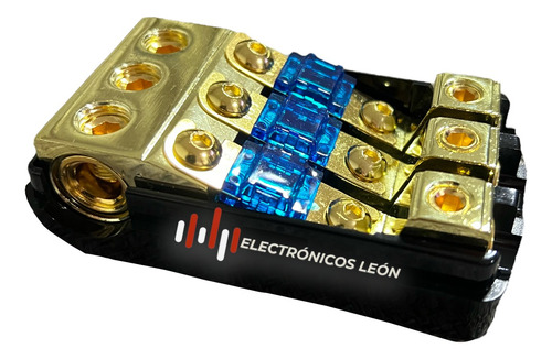 Distribuidor De Corriente Con 3 Fusibles 60a Cal 4 Car Audio