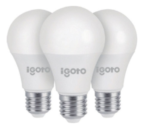 Foco Led 12w Luz Blanca 6500 K Base E27 A19 3pack