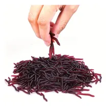 Comprar Lombriz Falsa Señuelo De Pesca 4cm Ecologica X100un Carnada
