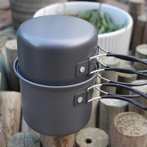 Pot De Sopa De Campamento Sin Estribo Con Bolsa De Malla Pot