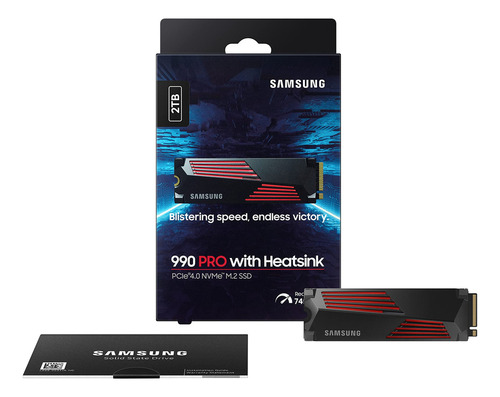 Samsung 990 Pro Con Disipador De Calor Serie - Pcie Gen4 De 2 Tb X4 Nvme 2.0c - Ssd Interno M.2 (mz-v9p2t0cw)