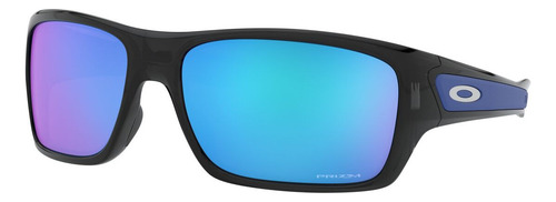 Anteojos de sol Oakley Turbine Standard con marco de o matter color black ink, lente sapphire de plutonite prizm, varilla black ink de o matter - OO9263