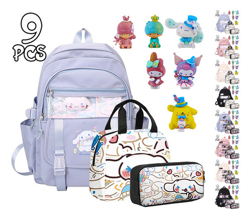 Mochila Cinnamoroll Kawaii Para Estudiantes, Lonchera, Estuc