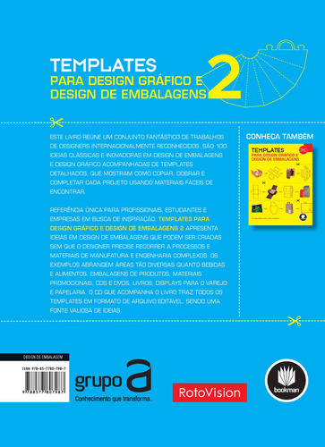Templates para Design Gráfico e Design de Embalagens: Volume 2, de Herriot, Luke. Editorial BOOKMAN COMPANHIA EDITORA LTDA.,RotoVision SA 2010, capa mole em português, 2010