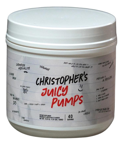 Raw Nutrition Pump Christopher´s Juicy Pumps Pre Entreno Sabor Mistery