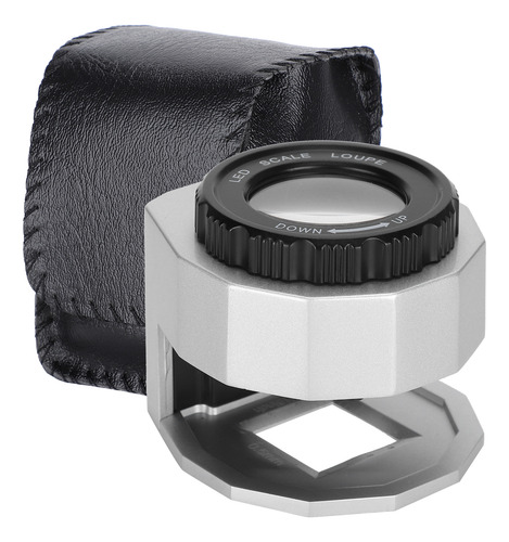 Lupa Para Joyería Con Escala Uv Led De Metal De 30 Aumentos