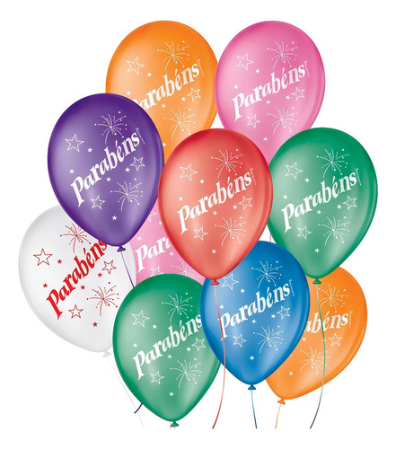 São Roque Balão 9¨ Parabéns Decorado 25un