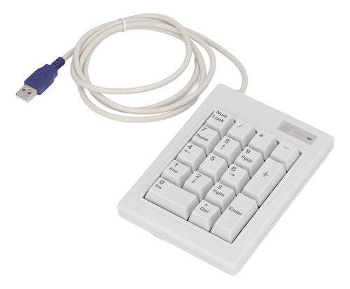 Teclado Numerico Ergonomico Cable Usb 17 Interruptor Accion