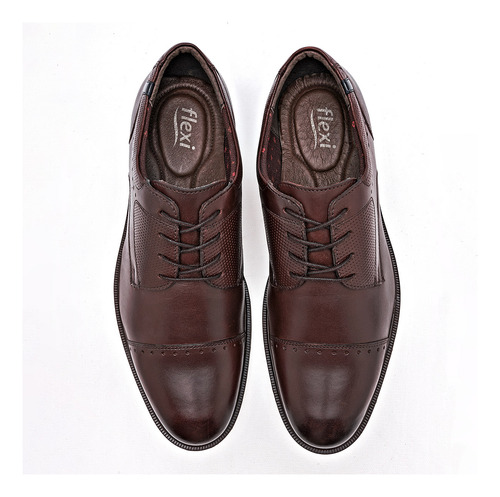 Zapatos Vestir Hombre Flexi Cafe 132-218