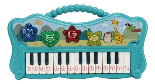 Teclado Y Piano Portátil De Música Verde Para Niños, Mini Di