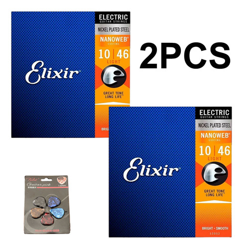 Cuerda De Guitarra Ligera Elixir 12052 0.10/0.46