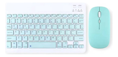 Juego De Teclado Y Mouse Portátiles En Español Verde Claro