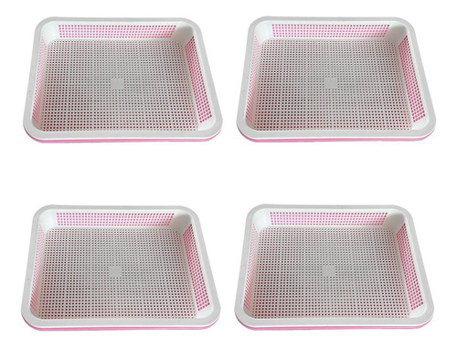 4x Bandejas De Germinação De Sementes Bandeja De Rosa