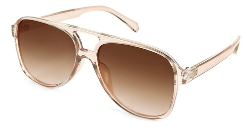 Gafas De Sol Feisedy De Estilo-piloto Retro Cuadradas Uv400 Armazón Champaña Diseño Ocean