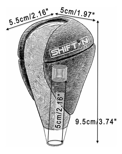 Shiftin De Piel Rojo Cereza Madera De Nogal Gear Shift Knob