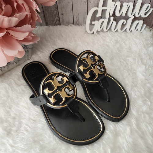 Sandalias Tory Burch Nuevas En Caja Negras Metálicas | Envío gratis