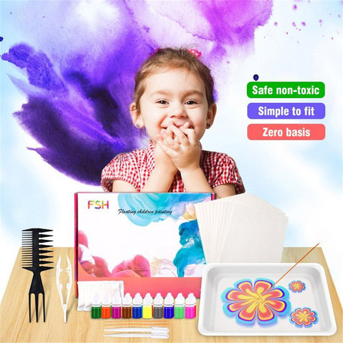 Juego De Pintura Al Agua Para Niños De 8 Colores, Tapete De