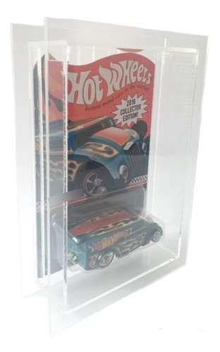 2 Pzas Exhibidor Acrilico Autos En Blister Hotwheels Basico