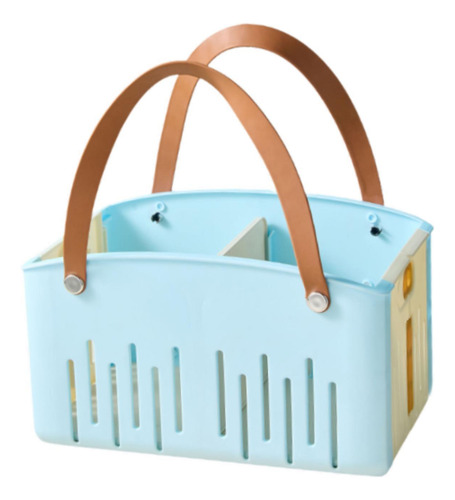 Organizador De Contenedor De Ducha Plegable, Canasta De Azul