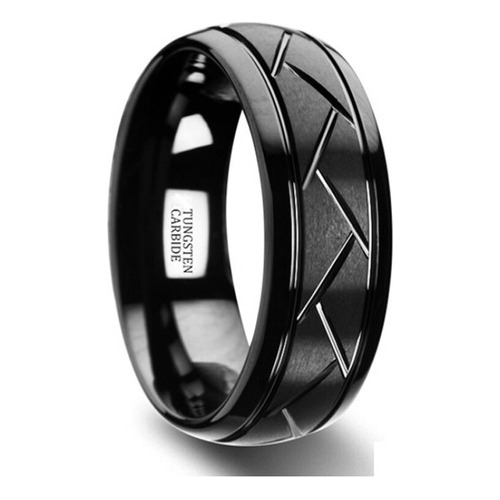 Anillo De Plata Para Hombre Anillo De Carburo De Tungsteno C