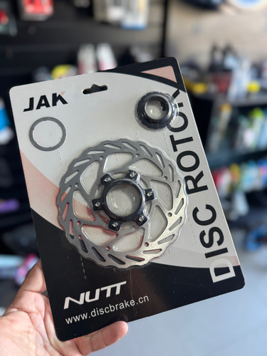 Disco Freio Rotor 140mm Speed Tipo Center Lock Bike Jak Nutt Prateado