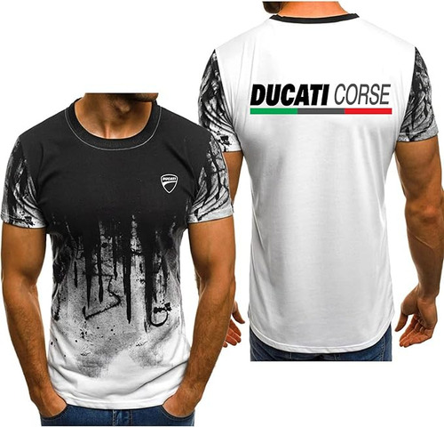 Camiseta De Manga Corta Para Hombre Ducati Training Contrast