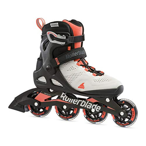 Macroblade 80 W Patines En Línea Mujer, Gris Glaciar/coral, 