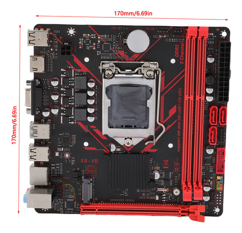 Placa Base De Ordenador H81 Micro Itx Para Lga1150 Ddr3