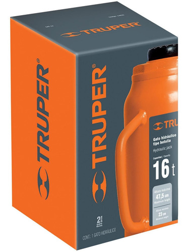 Gato Hidraulico T. Botella 16 Ton Truper 14820