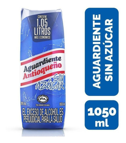 Aguardiente Antioqueño Azul Lt