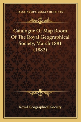 Libro Catalogue Of Map Room Of The Royal Geographical Soc...